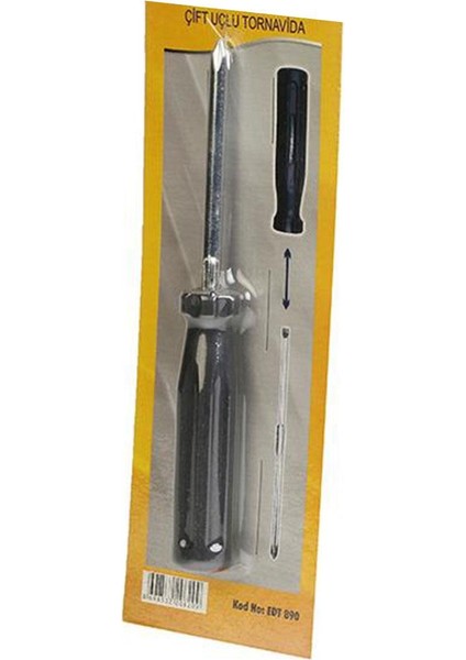 Çift Uçlu Tornavida Yıldız+Düz Değişken Uçlu 15 cm modelleri