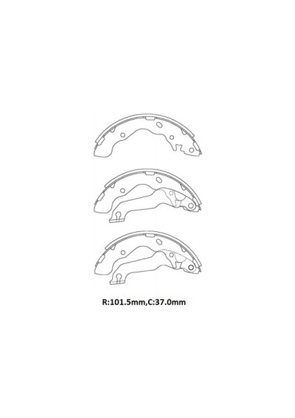 Hyundaı Elantra- 04/07; Arka Fren Pabucu (101,5X37) (Daıwa)