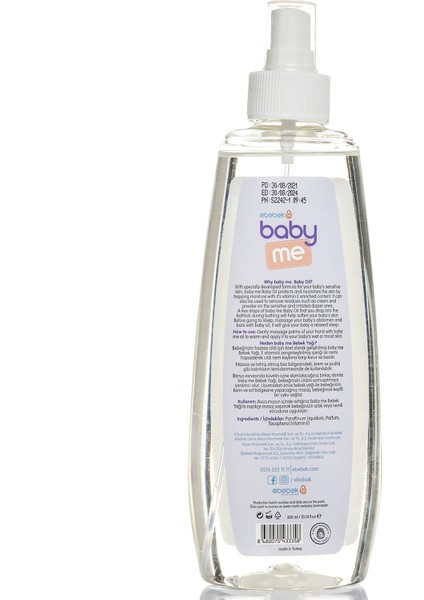 Baby Me Bebek Yağı 300 Ml