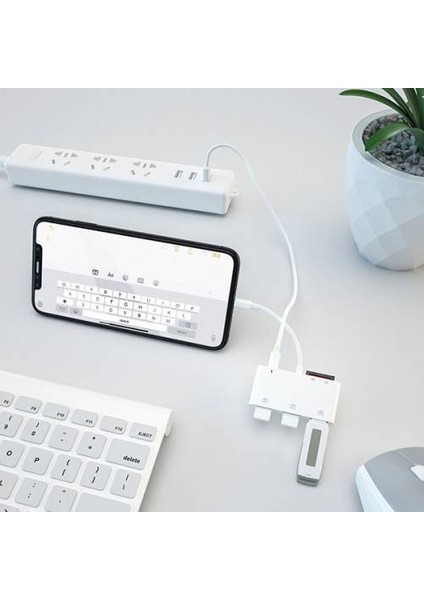 Apple iPad ve Iphone Iç in Lightn in g Tf sd Kart Okuyucu 3 USB Kamera Klavye ve Mouse Adaptör indirimleri