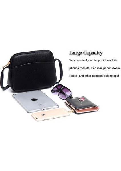 Sıcak Crossbody Çanta Casual Mini Şeker Renk Messenger Çanta Flap Pu Deri Omuz Çantaları | Kadınlar Için Crossbody Çanta | Kadınlar Için Çantalar Messenger Çanta (Siyah) (Yurt Dışından) fırsatları