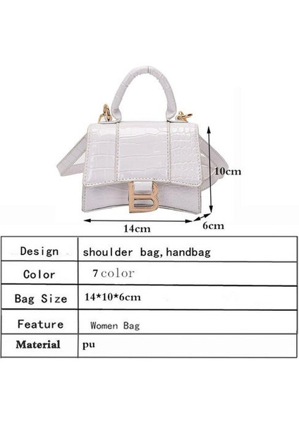 Kadınlar Şık Crossbody Çanta Tasarımcı Pu Deri Çanta Mini Pures Messenger Çanta (Siyah) (Yurt Dışından)