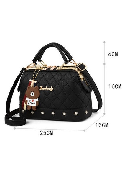 Yeni Lingge Küçük Koku Bayan Çanta Omuz Messenger Çanta Yumuşak Deri Çanta Moda Vahşi Mini Kare Çanta (Beyaz) (Yurt Dışından)
