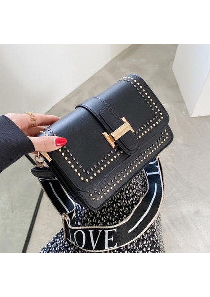 Deri Mini Crossbody Çanta Kadınlar Için Messenger Omuz Çantası Kadın Seyahat Telefon Çantalar ve Çanta (Siyah) (Yurt Dışından)
