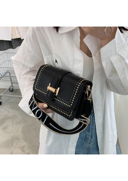 Deri Mini Crossbody Çanta Kadınlar Için Messenger Omuz Çantası Kadın Seyahat Telefon Çantalar ve Çanta (Siyah) (Yurt Dışından)