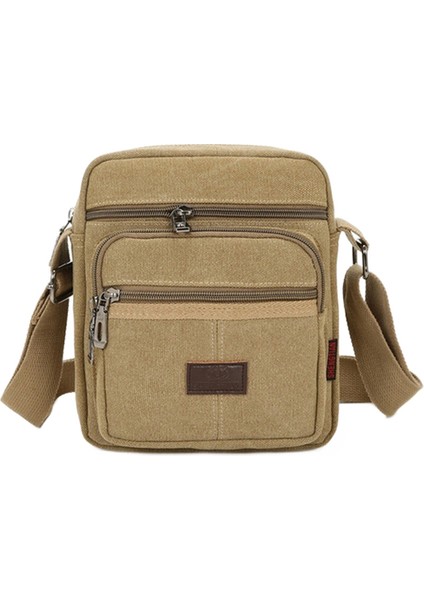 1 Adet Unisex Rahat Tuval Crossbody Çanta Omuz Çantası Messenger Çanta Spor Çantası Fermuar Kılıfı (Yurt Dışından)