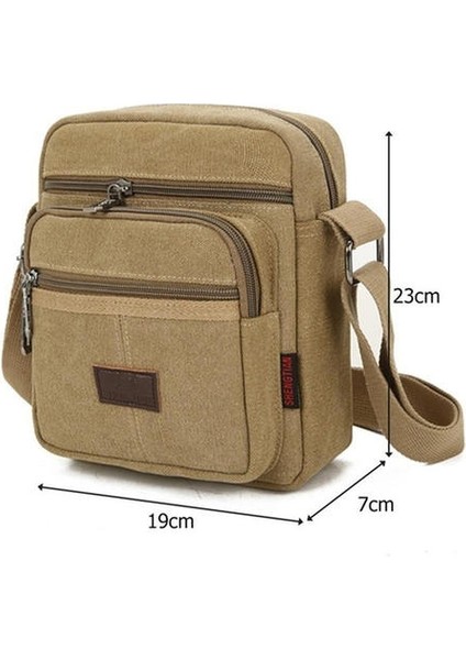 1 Adet Unisex Rahat Tuval Crossbody Çanta Omuz Çantası Messenger Çanta Spor Çantası Fermuar Kılıfı (Yurt Dışından) fiyatları
