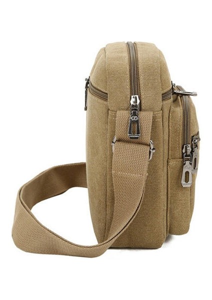 1 Adet Unisex Rahat Tuval Crossbody Çanta Omuz Çantası Messenger Çanta Spor Çantası Fermuar Kılıfı (Yurt Dışından) fırsatları