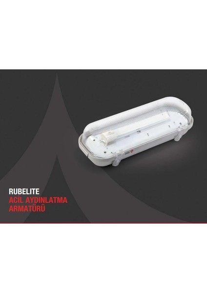 Rubelite AE-0213 Acil Aydınlatma Armatürü Sürekli ve Kesintisinde 180 Dak. Yanan 11 Watt