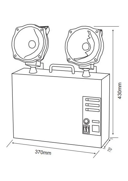 Versalite Inox VSI-2203-LED Acil Aydınlatma Armatürü Kesintide 180 Dak. Yanan 2X20 Watt