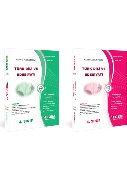 AÖF Türk Dili ve Edebiyatı 3 ve 4. Sınıf Güz Dönemi Konu ve Soru Bankası