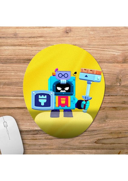 Ash - Braw Stars Bilek Destekli Mousepad Model - 1 Oval