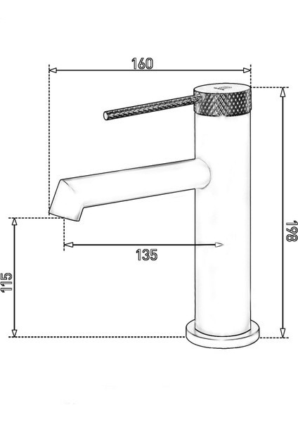 FJ-1012 Fırçalanmış Altın Lavabo Bataryası