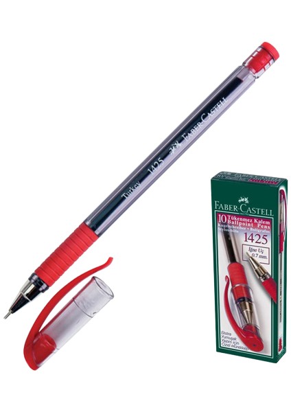 Vatan Promosyon Faber Castell 1425 Kırmızı 07MM Iğneuç 10 Luk Paket