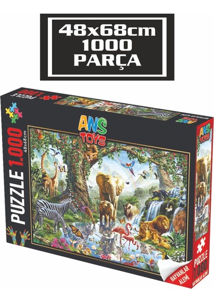 Ans Toys Hayvanlar Alemi 1000 Parça (48X68) Puzzle