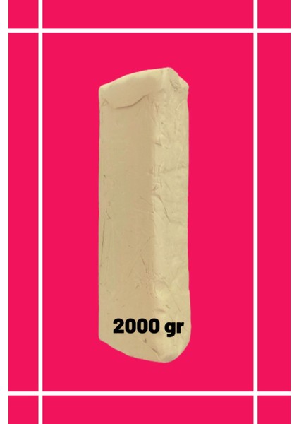 2 kg  Seramik Hamuru- Beyaz Kil Çamuru - Seramik Çamuru - Oyun Hamuru 2000 gr Seramik