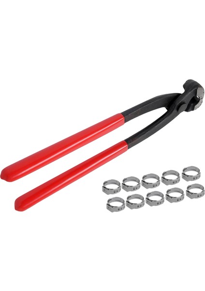 10 Parça Paslanmaz Çelik Tek Kulak Hortumu Kelepçe + Kulak Kelepçe Kıvrık 14.8-18 mm (Yurt Dışından)
