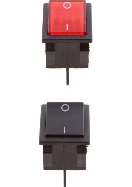 2 Adet Siyah + Kırmızı 4pin 250 V 20A Su Geçirmez On / Off Rocker Anahtarı Araba Kamyon Tekne (Yurt Dışından)