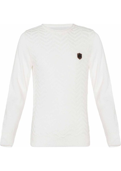 BP100 Beyaz Çocuk Kazak