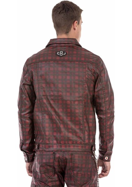CJ277 Kırmızı Kareli Jeans Ceket fırsatları