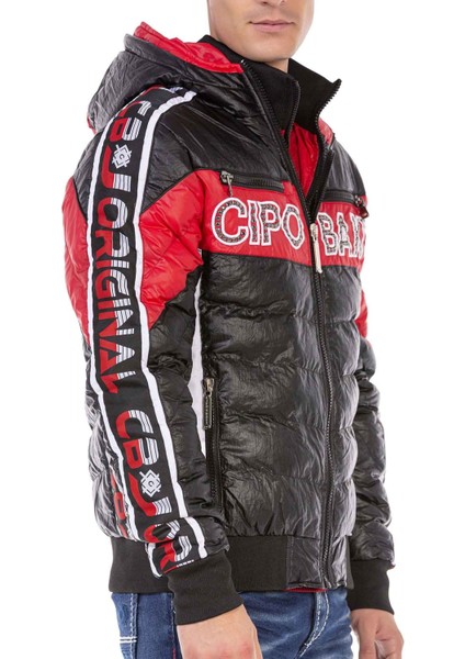 CJ269 Dolgulu Siyah Şişme Mont