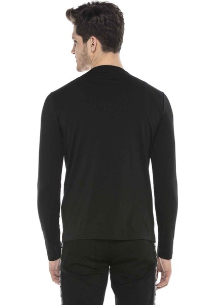 CL374 Gümüş Simli Kabartmalı Baskılı Sweatshirt indirimleri