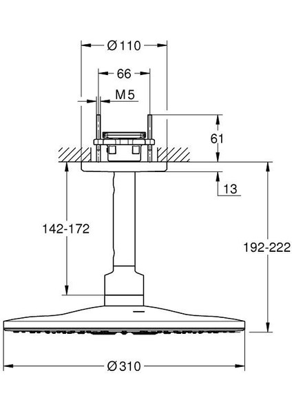 Rainshower Smartactive 310 Tepe Duşu Seti - 26477DL0 fiyatları