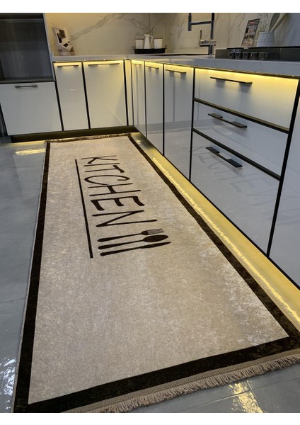 Baiter Model Lateks Deri Taban Saçaklı Mutfak Halısı fiyatları