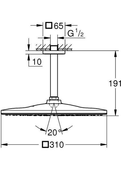 Rainshower Mono 310 Cube Tepe Duşu Seti 142 Mm, Tek Akuşlı - 26566AL0 modelleri