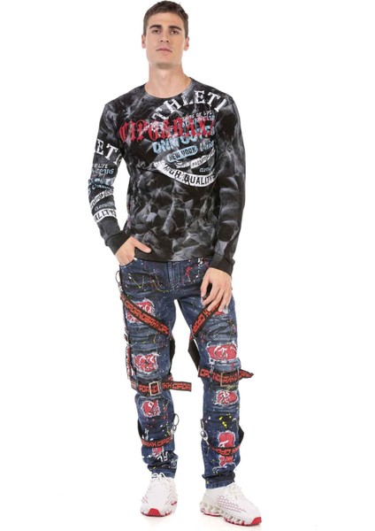 CL453 3 Boyutlu Siyah Erkek Sweatshirt fırsatları