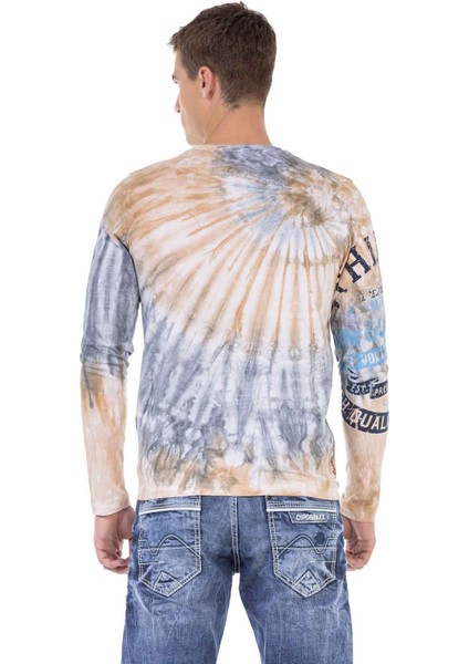 CL453 3 Boyutlu Kahverengi Erkek Sweatshirt modelleri