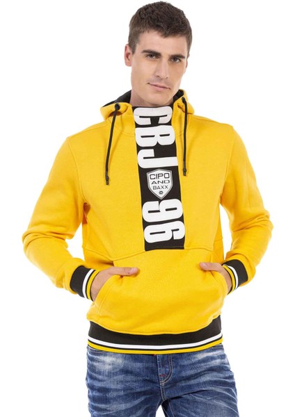 CL478 Kanguru Cep Sarı Sweatshirt
