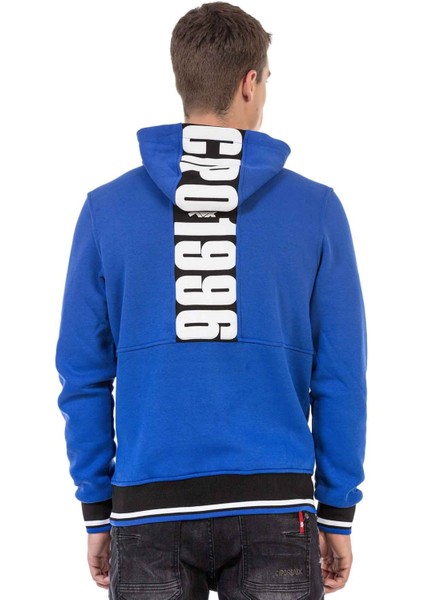 CL478 Saks Mavi Kanguru Cep Sweatshirt