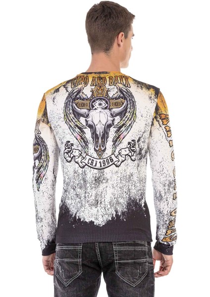 CL492 Taşlı Erkek Sweatshirt modelleri