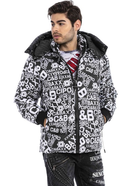 CM193 Desenli Şişme Mont