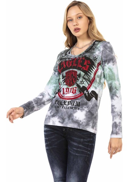 WL291 Haki Desenli Sweatshirt