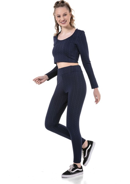 WLR142 Dokulu Body Tayt Spor Takım