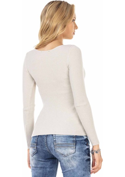 WP232 Ekru Fit Triko
