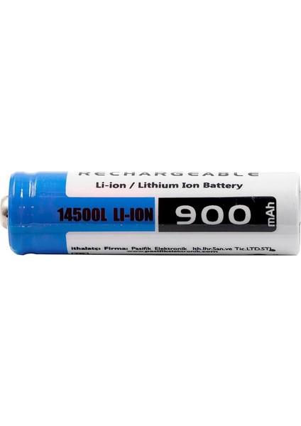 14500L 3.7V 900MAH Aa Lityum Iyon Şarj Edilebilir Kalem Pil