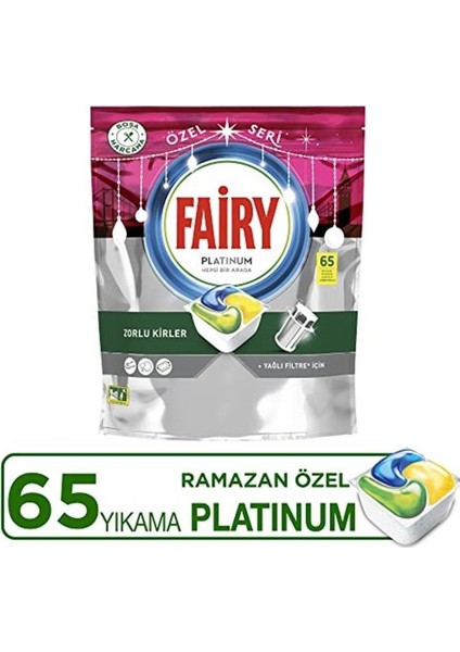 Platinum Özel Seri 65 Yıkama Bulaşık Makinesi Deterjanı Kapsülü