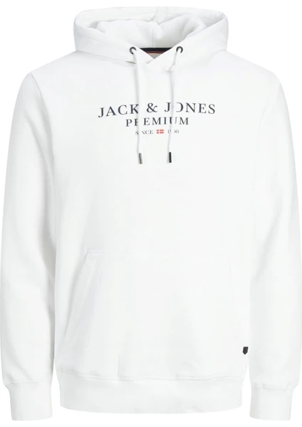 Jack & Jones Jprbluarchıe Sweat Hood Noos Beyaz Erkek Sweatshirt 12216335-White