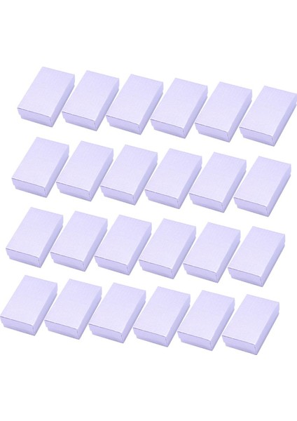 24X Renkli Keten Kağıt Kutusu Kadife Takı Kılıfı Konteyner Hediyeler Kutusu Silvery (Yurt Dışından) fırsatları