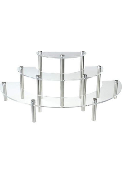 Şeffaf Akrilik Yarım Ay Sunucusu Cupcake Tatlı Standı Tahsil Ekran Riders (Yurt Dışından)