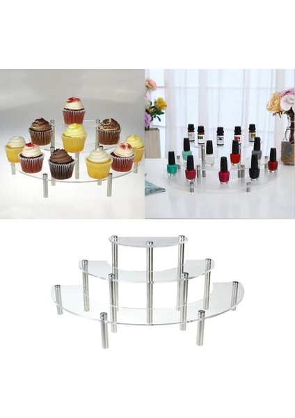 Şeffaf Akrilik Yarım Ay Sunucusu Cupcake Tatlı Standı Tahsil Ekran Riders (Yurt Dışından) fiyatları