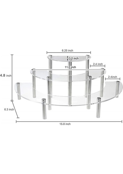 Şeffaf Akrilik Yarım Ay Sunucusu Cupcake Tatlı Standı Tahsil Ekran Riders (Yurt Dışından) modelleri