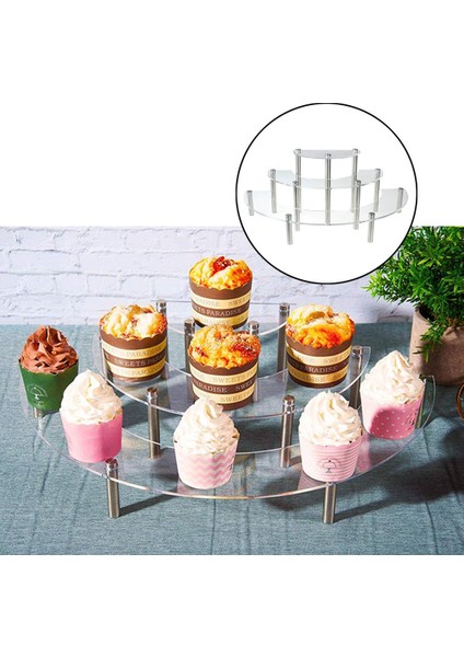 Şeffaf Akrilik Yarım Ay Sunucusu Cupcake Tatlı Standı Tahsil Ekran Riders (Yurt Dışından) fırsatları