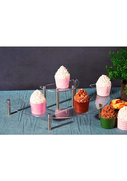 Şeffaf Akrilik Yarım Ay Sunucusu Cupcake Tatlı Standı Tahsil Ekran Riders (Yurt Dışından) indirimleri