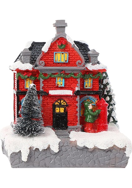 Minyatür Noel Dollhouse Animasyonlu Köy Seti Ev Dekorasyonu Yeşil Elbise ile Festivali Için (Yurt Dışından)