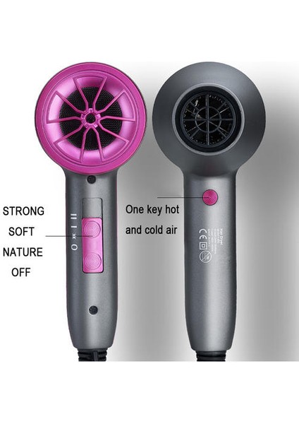 Iyonik Saç Kurutma Makinesi Güçlü Kurutucular Saç 2 Hız 3 Isıtma Salonu ve ev Kullanımı Fast Kurutma Makinesi (Yurt Dışından)