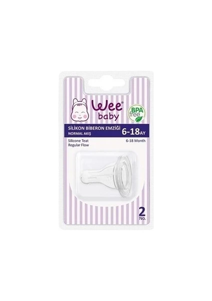 Wee Baby Silikon Biberon Yedek Emziği 6-18 Ay